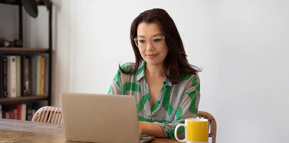 Lisa Chiba working from home